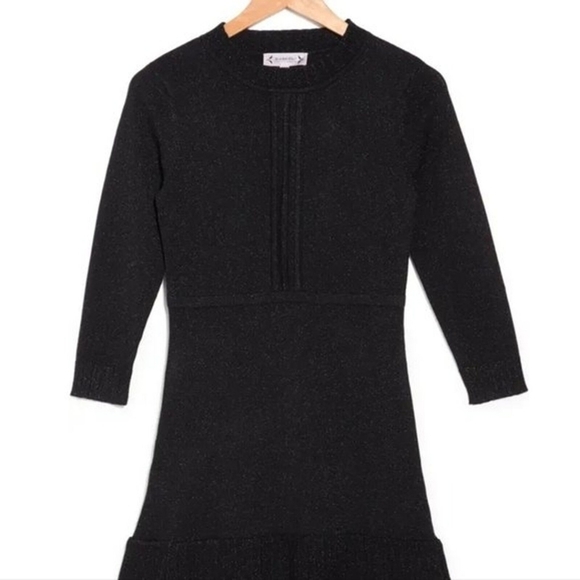 NANETTE LEPORE | Double Flounce Lurex Metallic Dress NWTs - Picture 3 of 6